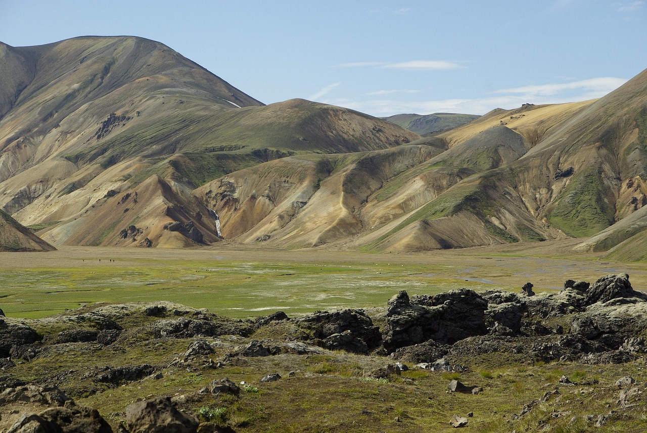 Sunset over the highlands of Landmannalaugar